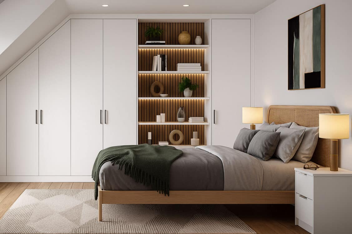 Cassia White Angled Fitted Wardrobes