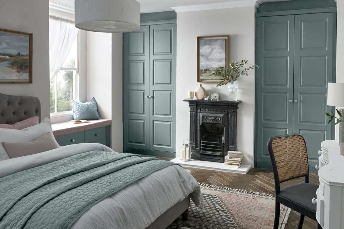 Heritage Fitted Wardrobes in Fjord Green