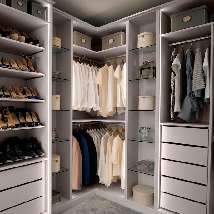 Corner Wardrobe with double hanging