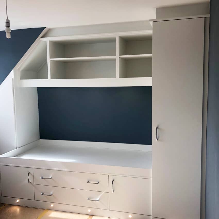 Fitted wardrobes in small room