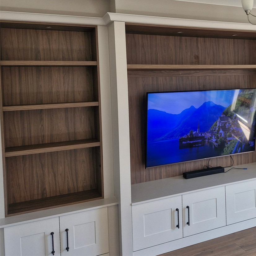 Media Room with walnut finish