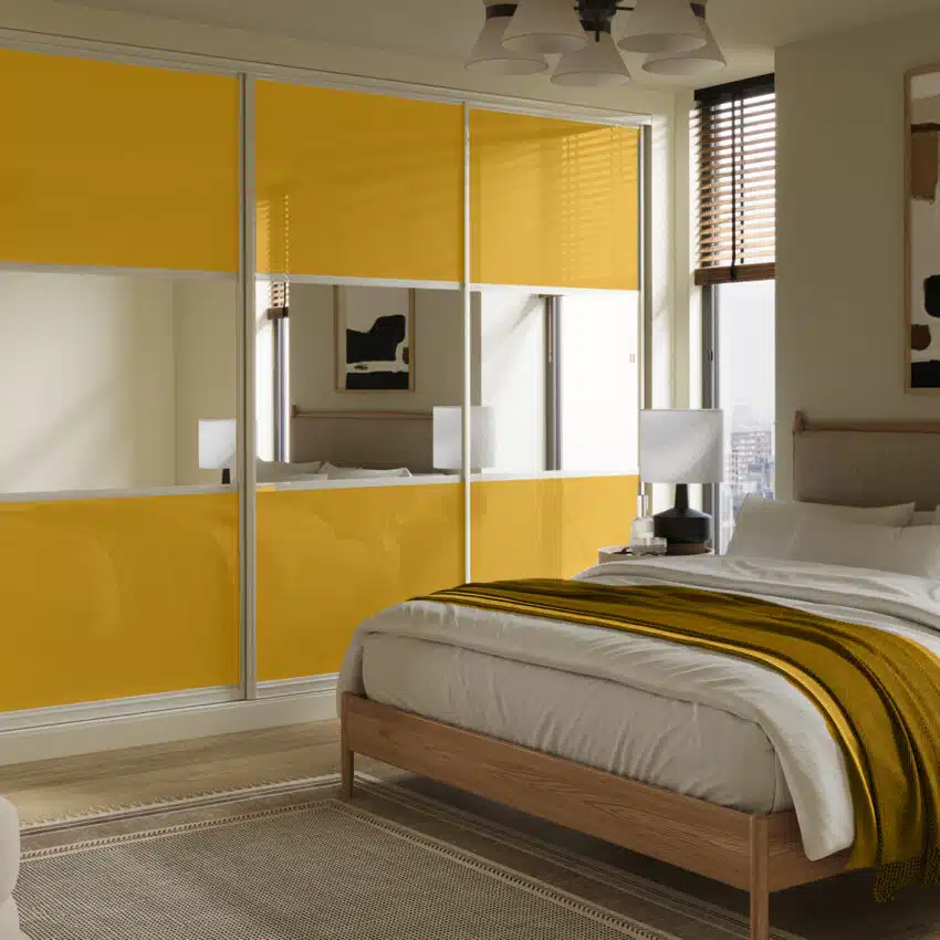 True Joy inspired yellow glass sliding robes