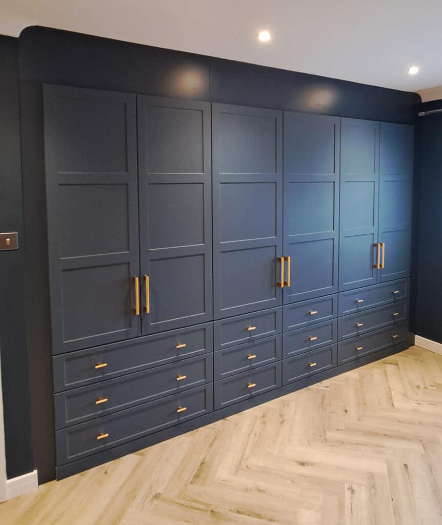 Elise Classic Blue Fitted Wardrobes Cheshire