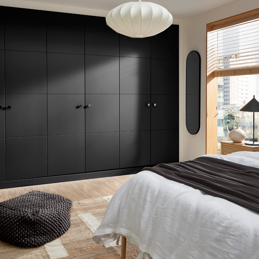 Luna Black Fitted Wardrobes