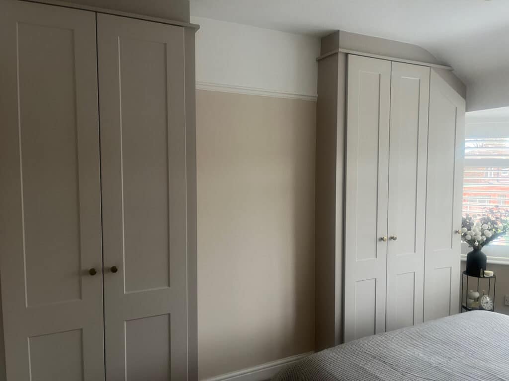 Shaker Fitted Wardrobes In Cashmere colour