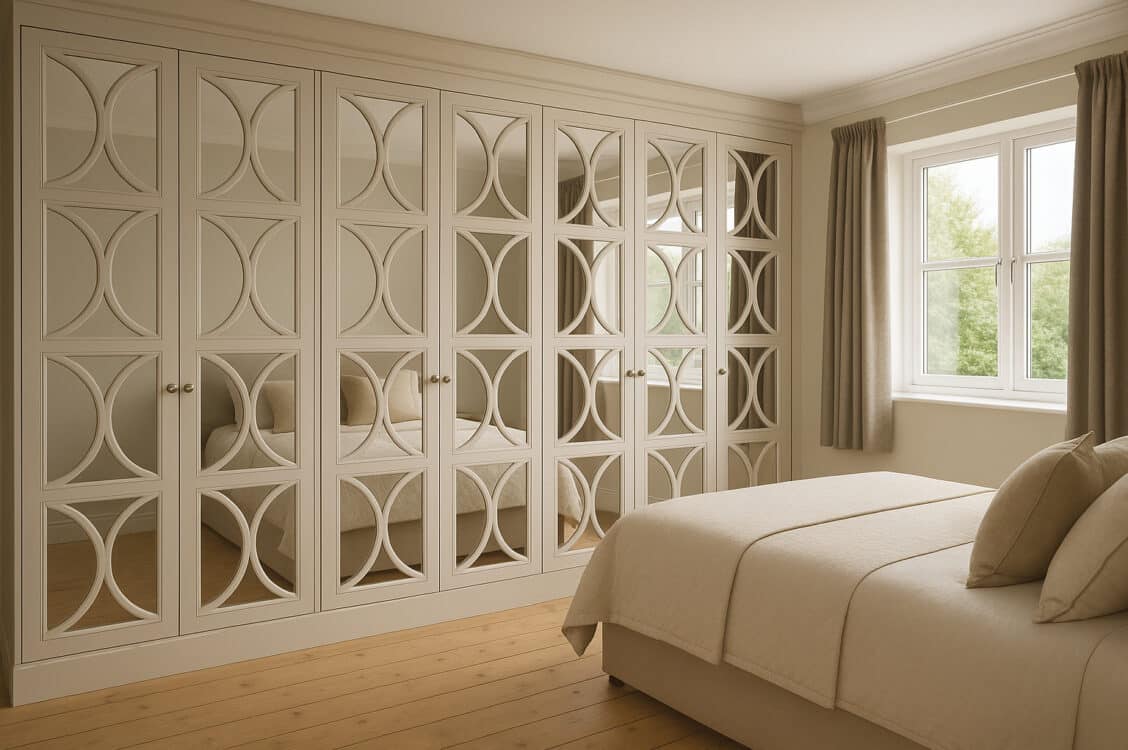 Chateau Cashmere Fitted Wardrobes with feature doors