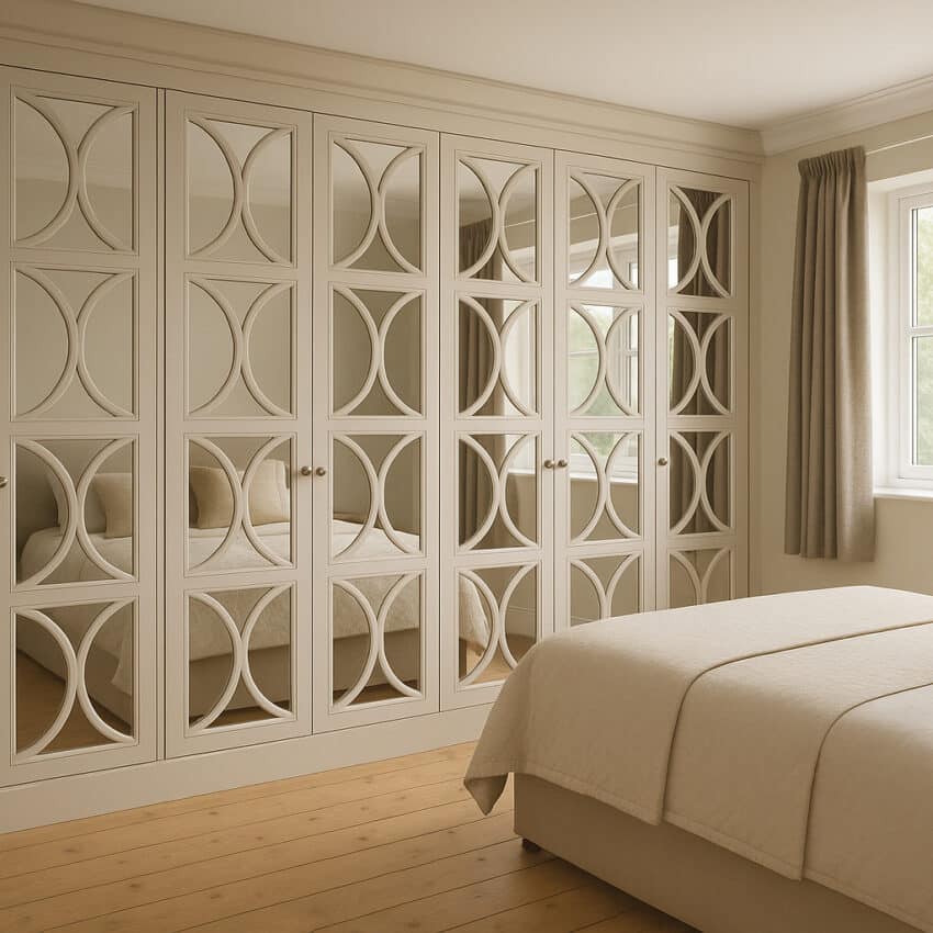 Chateau Cashmere Fitted Wardrobes with feature doors