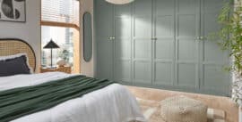 Elise 4 panel fitted wardrobes in Fjord