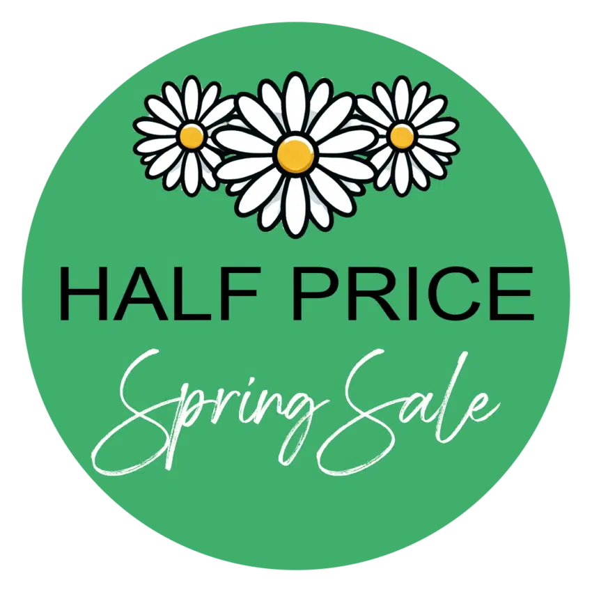 Half Price Spring Sale