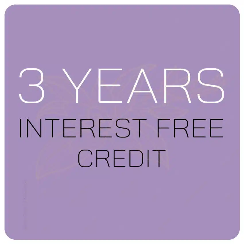 3 Years Interest Free Credit