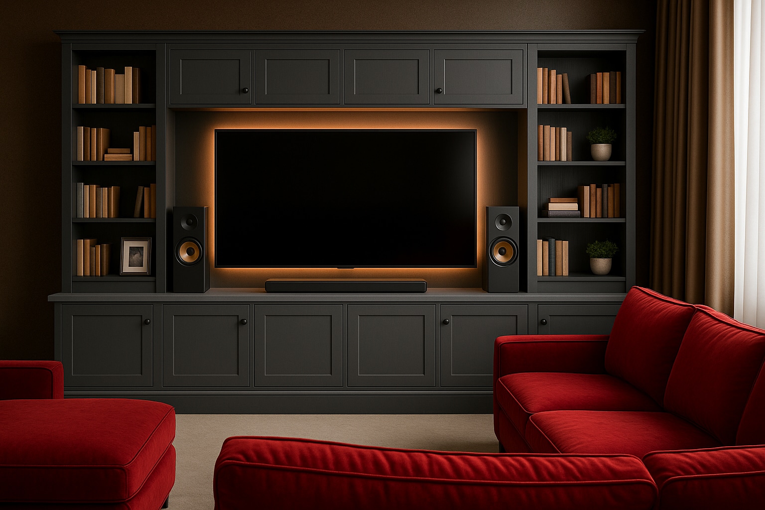 Shaker Black Media Room