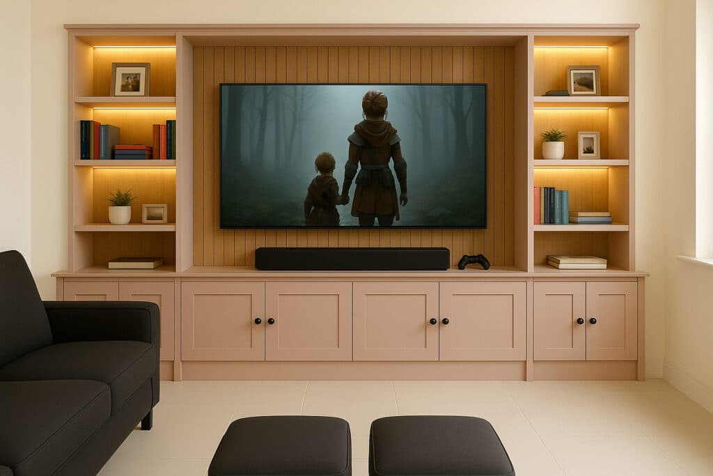 Shaker Pink Media Room