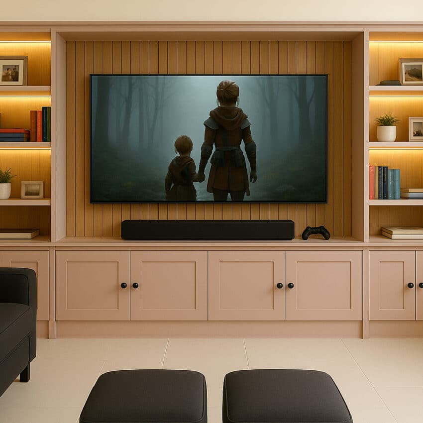 Shaker Pink Media Room