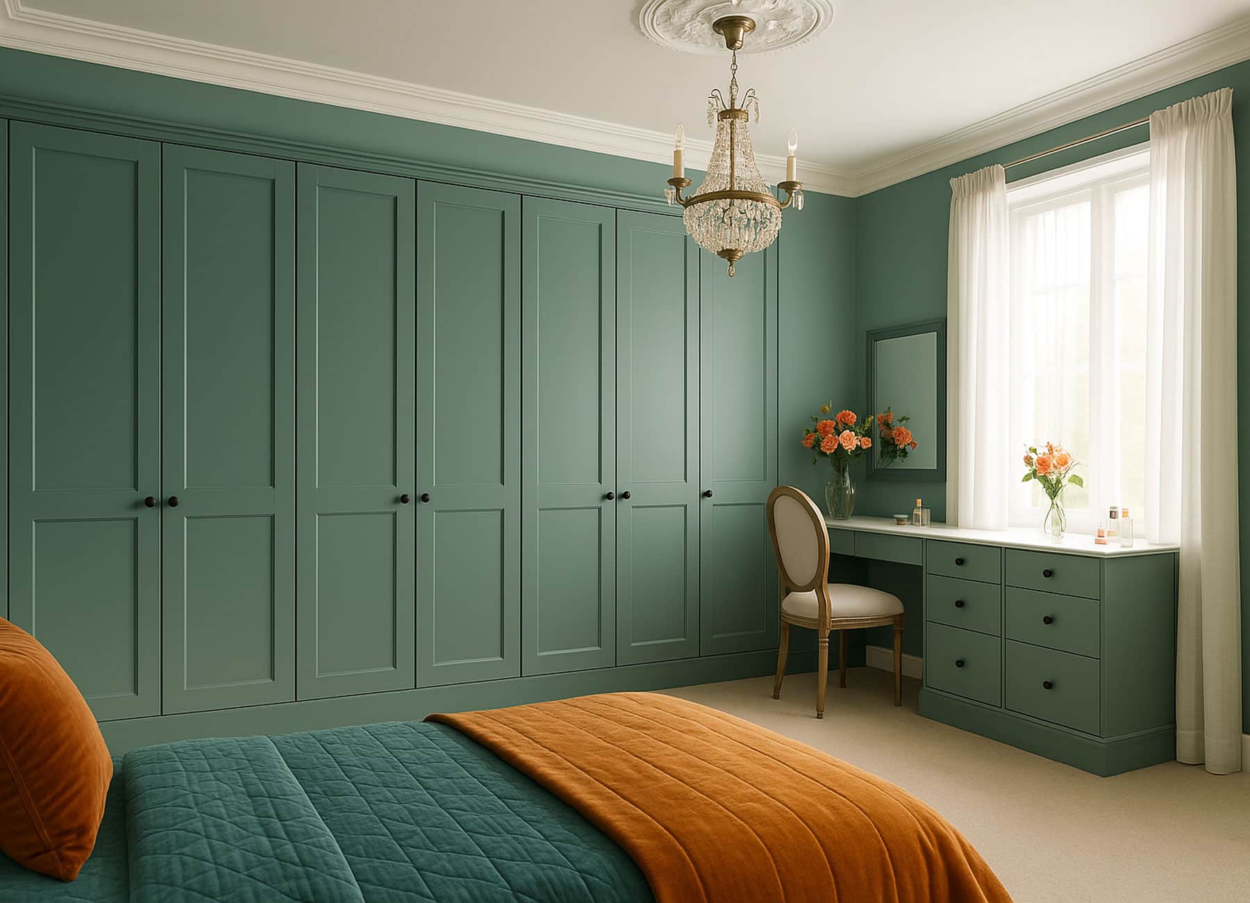 Elle Reed Green Fitted Wardrobes