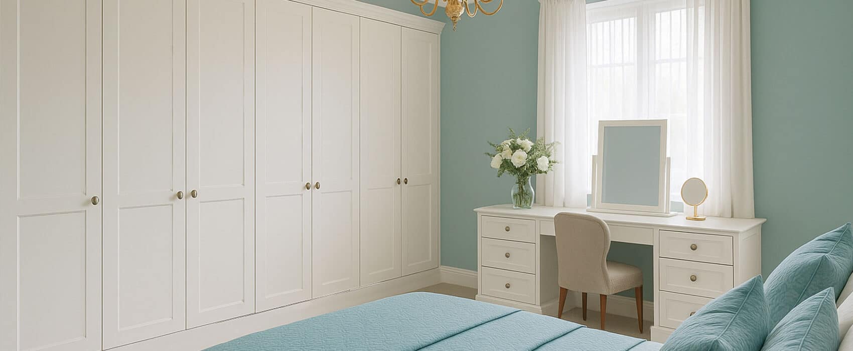Shaker white fitted wardrobes