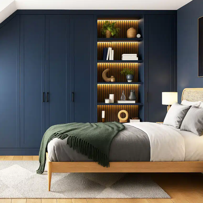 Indigo Blue Shaker Fitted Wardrobes