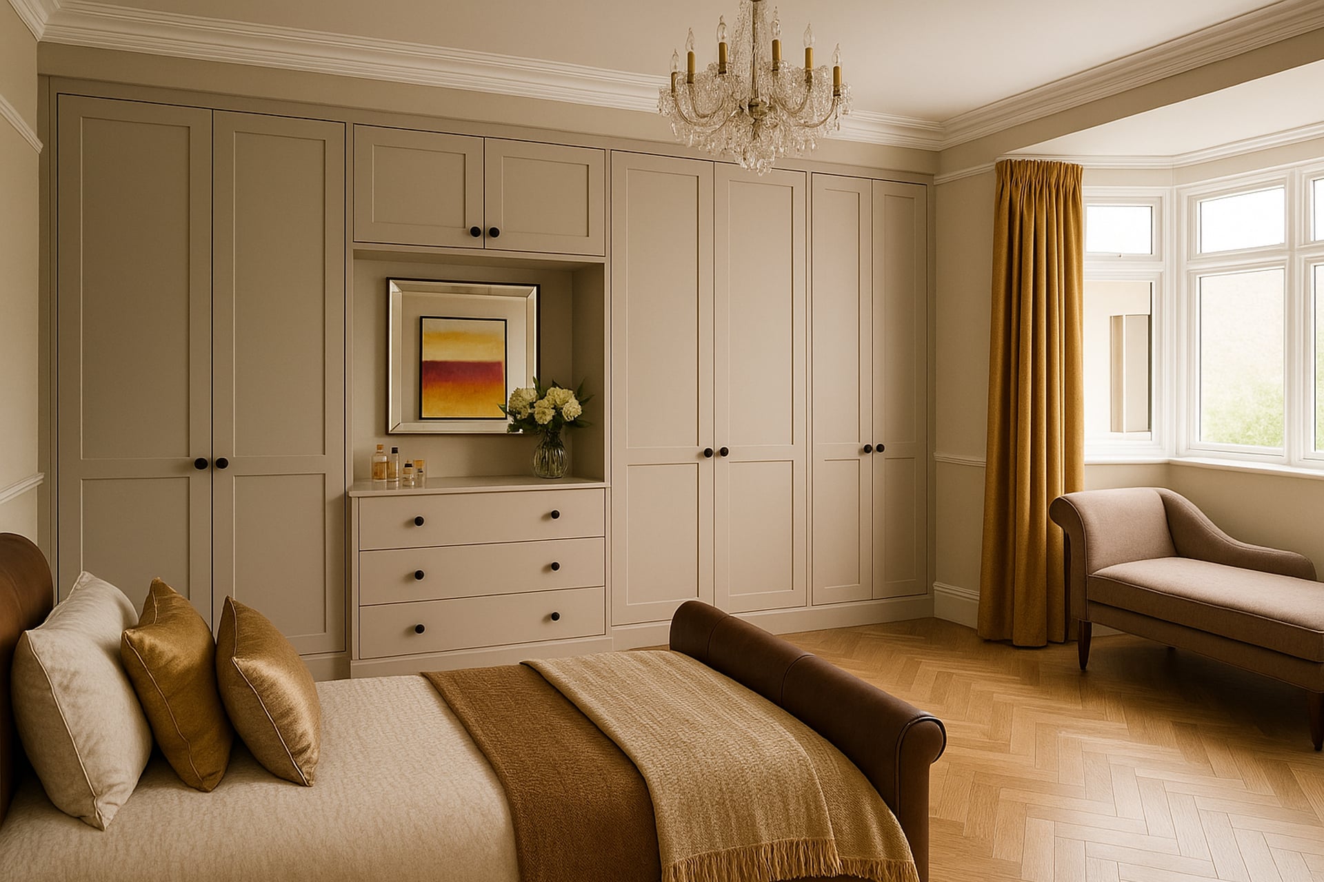 Classic Shaker Fitted Wardrobes in Stone