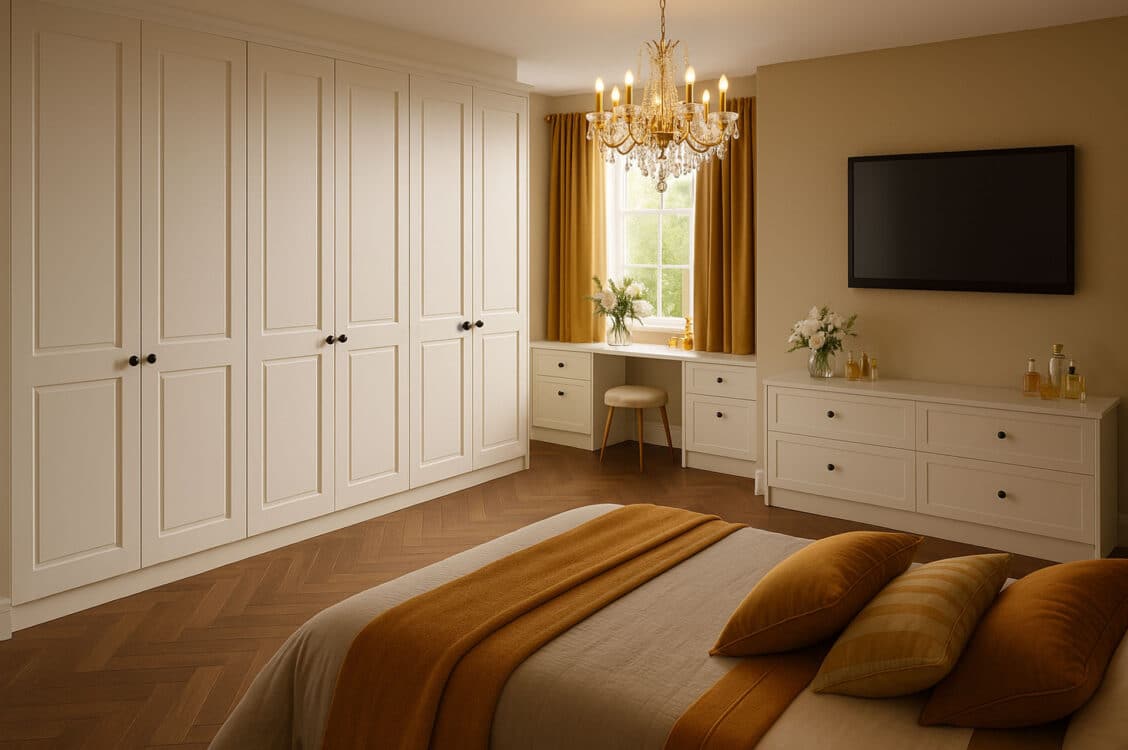 Venito White with Shaker Continental Drawers