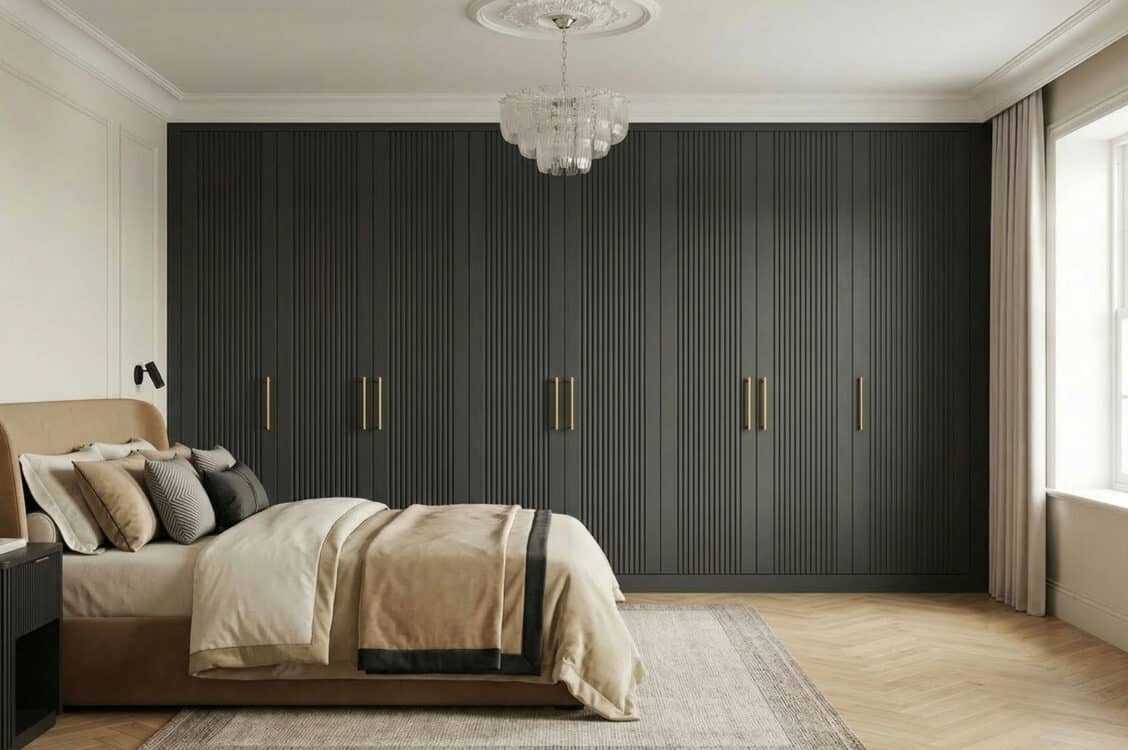 Deco Matt Black Fitted Wardrobes