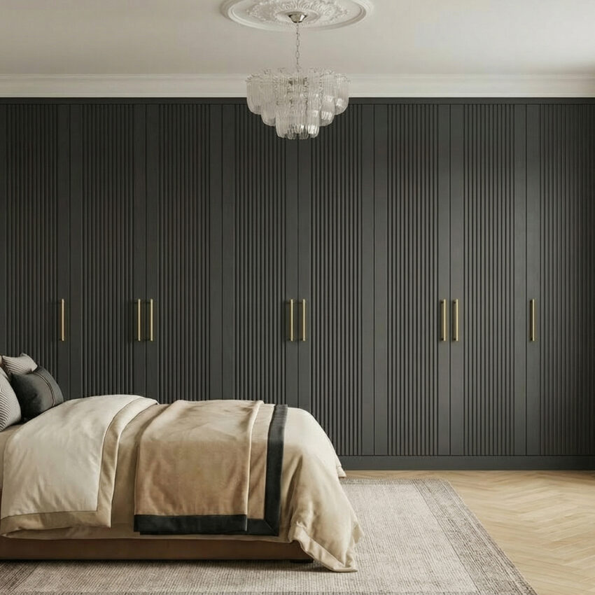 Deco Matt Black Fitted Wardrobes