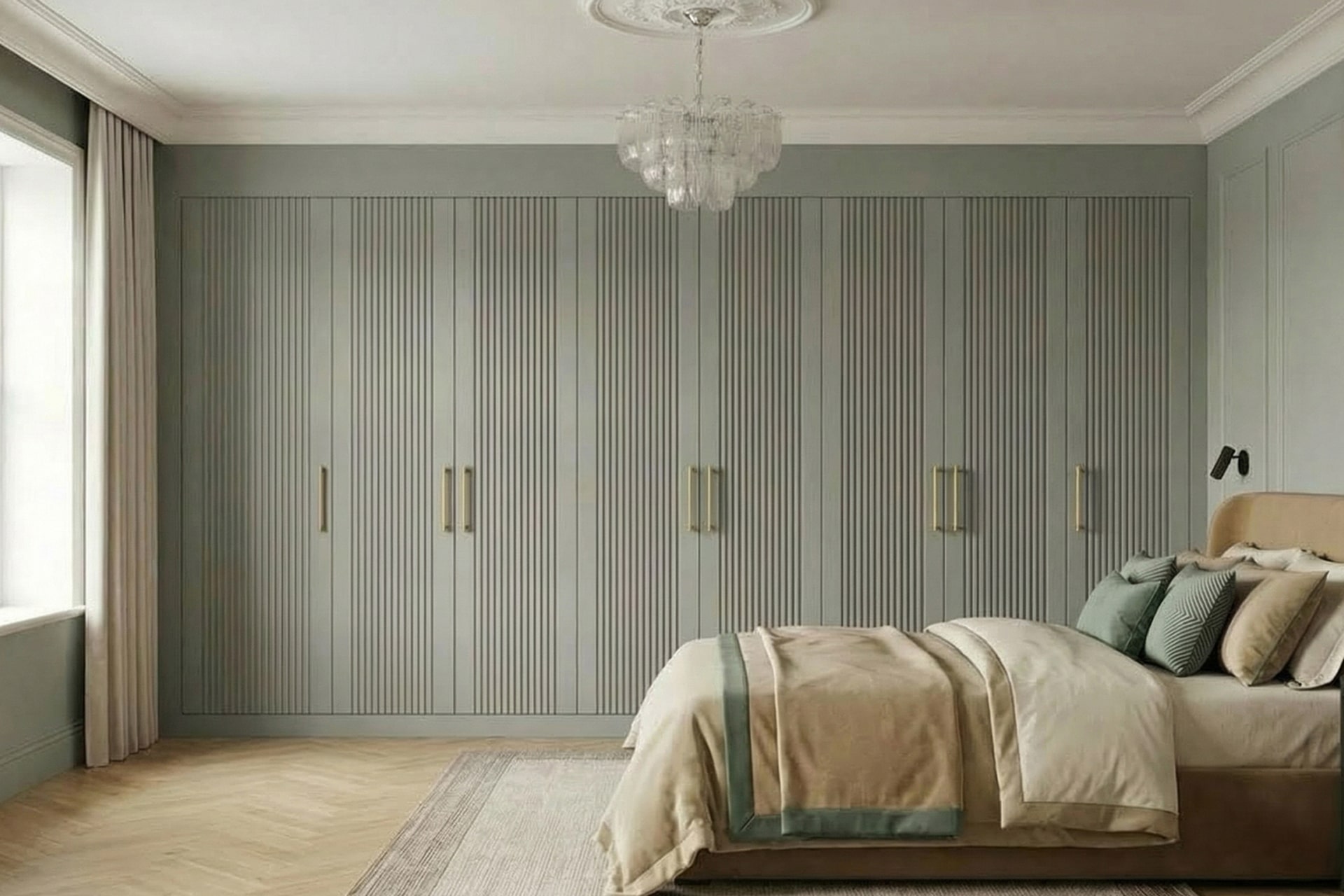 Deco Reed Green Fitted Wardrobes