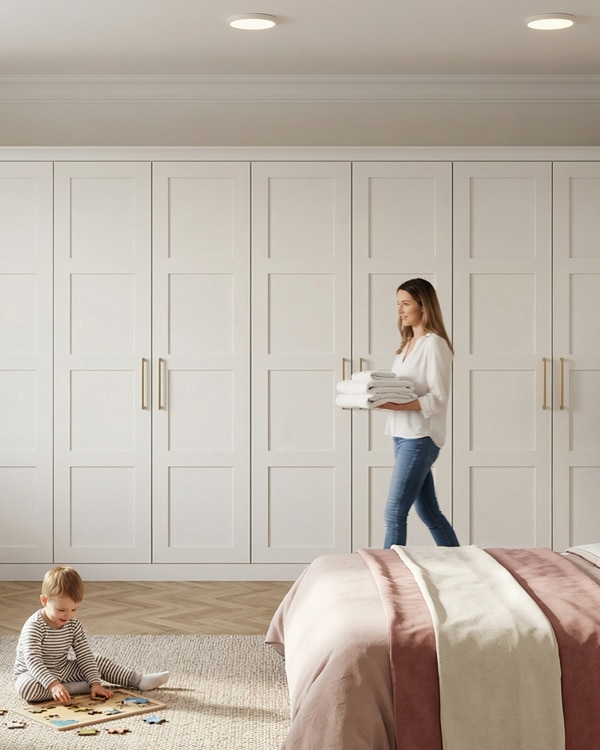 4 Panel white shaker wardrobe