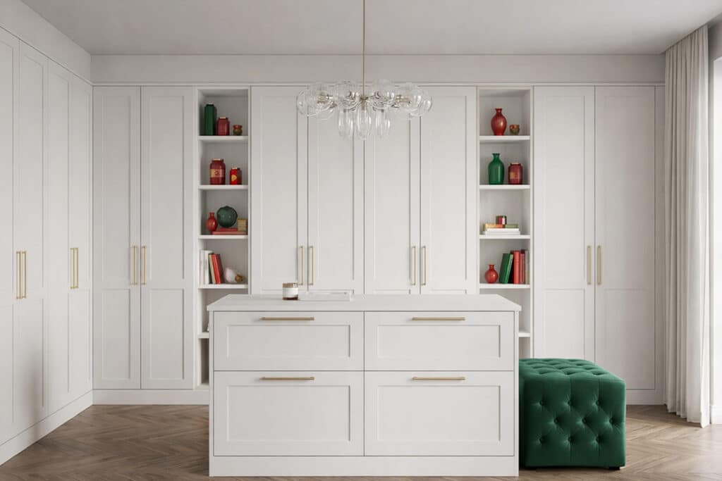 Continental Shaker White Fitted Wardrobes